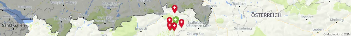 Kartenansicht für Apotheken-Notdienste in der Nähe von Sankt Ulrich am Pillersee (Kitzbühel, Tirol)